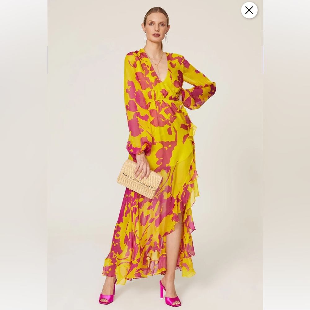 Caroline Constas Liv Silk Floral Dress